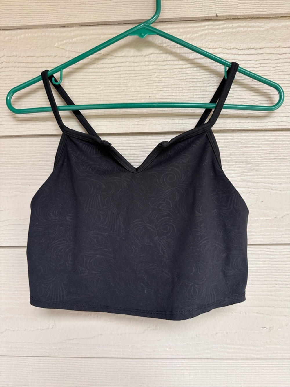 Free People FP Movement Womens Cropped Sports Tank Black Bust Bra S (A23)